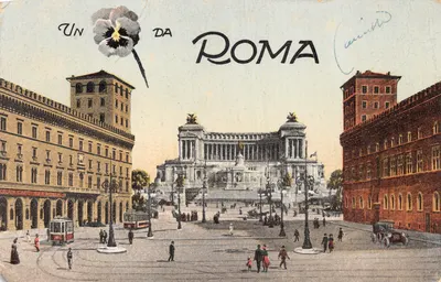 Piazza Venezia — vue du Vittoriano — éditeur 'Visto Ufficio Revisioni Stampa Terai'