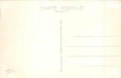 Monte-Carlo — Les Jardins et le Casino — éditeur La Carte Postale, Nice — Verso