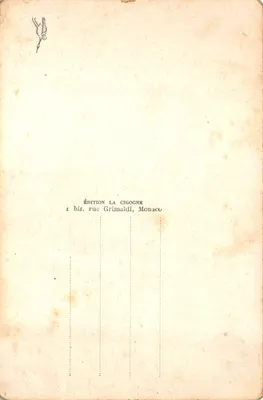 Monte-Carlo la Nuit — Les Jardins et le Casino illuminé — Édition La Cigogne — Verso