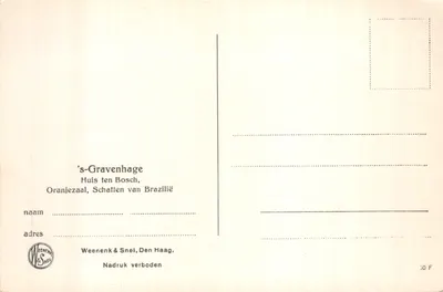 Huis ten Bosch — Oranjezaal, Schatten van Brazilië — éditeur Weenenk & Snel, Den Haag — Verso