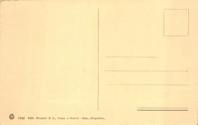 イエスがマリア・マグダラに現れる場面 — フィレンツェのサン・マルコ美術館の壁画 — 出版元 Brunner & C., Como および Zurich — 裏面