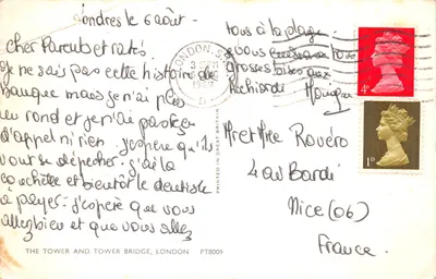 Die Londoner Turm und der Tower Bridge — Panoramablick — Verlag THE TOWER AND TOWER BRIDGE, LONDON PT8009 — Rückseite