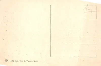 Assisi — Panorama — éditeur Ediz. Ditta L. Vignati - Assisi, n° 13651 — Verso