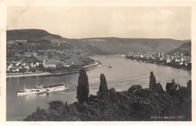 Ansicht des Rheins — Boppard — Verlag F.G. Zeitz, Nr. 1051
