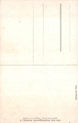 Schwarzer See — lac entouré de montagnes enneigées — Original von C. Lieblich, Vogesen-Serie Nr. 21 — 뒷면
