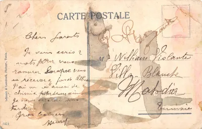 Gabès — Départ d'une caravane — Lehner & Landrock, Tunis, n° 528 — 뒷면