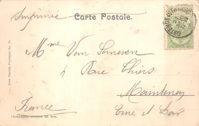 Ostende — Château du Roi — Imp. Porelaine, série 26 — 뒷면