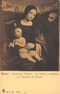 Roma - Pinacoteca Vaticana - La Vergine col Bambino (F. Francia) - E. Risi - n° 534