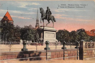 Essen - Monument à l'Empereur Guillaume Ier — statue équestre, éditeur M.H. n°5
