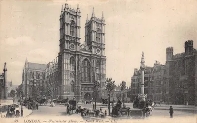 Londres — Abbatiale de Westminster — vue nord-ouest — éditeur LL, n°43