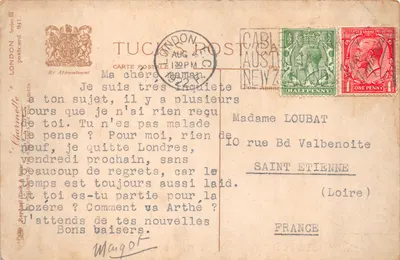London Bridge — animowany widok mostu z pojazdami i pieszymi — wydawca TUCS POST CARD, seria III, n° 911 — Rewers