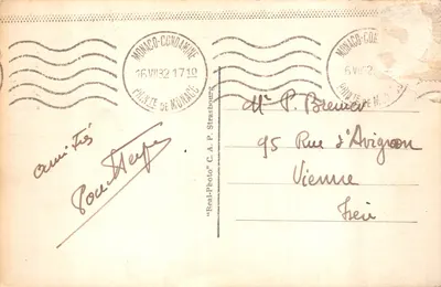Monte-Carlo — Le Beach — éditeur E.A.A. n° 326 — 뒷면