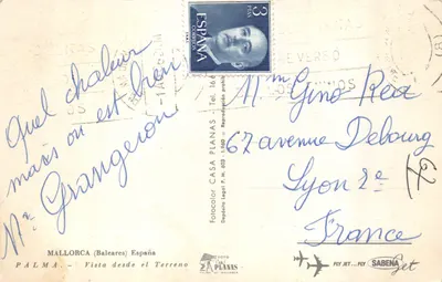 Palma de Mallorca — vue depuis le terrain — éditeur Fotocolor Casa Planas — Verso