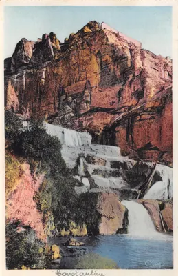 Constantine — Cascades des Gorges — éditeur IMPRIMÉ SUR LA CARTE