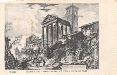Veduta del Tempio di Ercole nella Città di Cori — gravure de Piranèse, n° 44