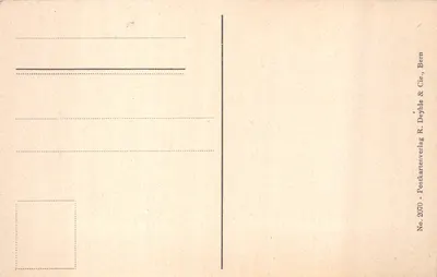 Bern - Erker a.d. Hotelgasse & Kasino — éditeur R. Deyhle & Cie, n° 99930 — 뒷면