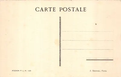 Tunis — panoramiczny widok miasta z minaretem i kaktusami — wydawca Cl. Soler, seria AGENDA P. L. M. 1929 — Rewers
