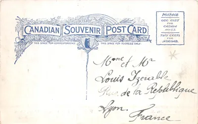 Parmi les mille îles — vue sur le fleuve Saint-Laurent — Warwick Bro's & Rutter, Limited, Toronto, S1033 — Verso