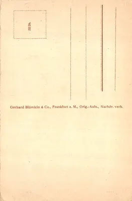 Frankfurt a.M., Schauspielhaus — éditeur Gerhard Blümlein & Co. n° 22/26 — 뒷면
