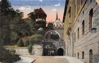 Wiesbaden. Heidenmauer mit röm. Tor. — Éditeur : Kunstverlaganstalt Reinrich Nord, n° 11