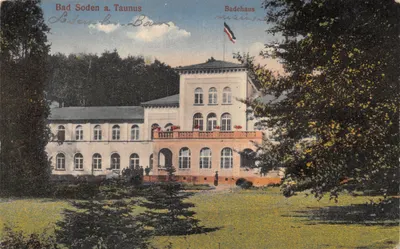 Bad Soden a. Taunus — Badehaus — éditeur Ludwigs Meienau, Frankfort-sur-Main