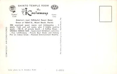 Fête animée dans la salle Shinto — Salle du temple Shinto — éditeur Pan American Publishing Corp. n° C-23312 — 뒷면