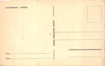 Singel en hiver — scène urbaine enneigée — Bern F. Eilers — Verso
