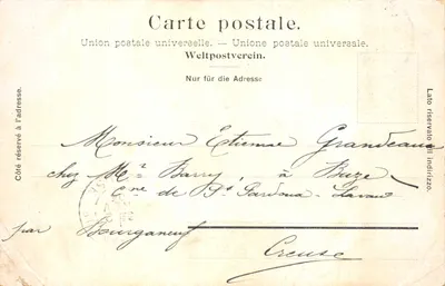 Mürren (1650 m) — widok Alp szwajcarskich — wydawca nieodczytalny — Rewers
