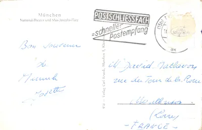 München. Teatr Narodowy i plac Maxa Josepha — wydawca Verlag Carl Kruck, nr 938 — Rewers