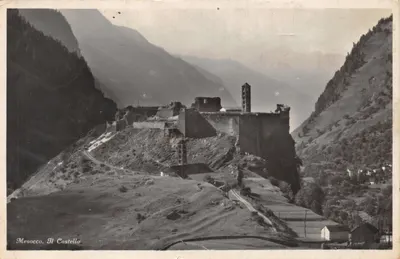 Mesocco. Il Castello — ruines d'un château en montagne — Photoglob-Wehrli & Vouga & Co. A.-G., Zürich