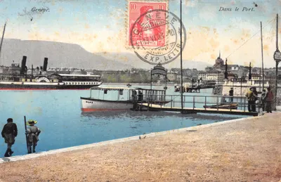 Genève — Dans le Port — Papier N. Hostettler, Molard, 4, Genève