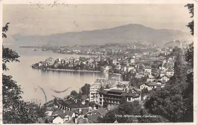 Montreux-Clarens — vue panoramique du lac Léman — éditeur Société Graphique Neuchâtel, n° 1700