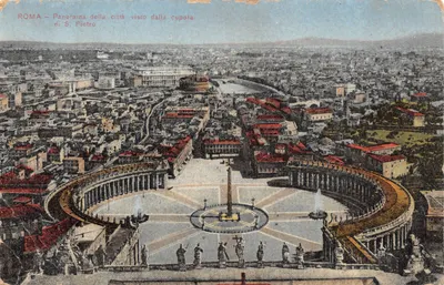 Roma – Panorama della città visto dalla cupola di S. Pietro — éditeur IPA CT, n° 189