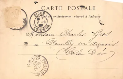 Intérieur d'une maison — scène d'été avec enfants et femme — éditeur E. Azambre, n° 277 Gr — Verso