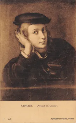 Raphaël — Portrait de l'Auteur — Musée du Louvre, Paris, éditeur LL, n°1