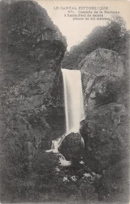 Cascades de la Maronne — chute de 22 mètres à Saint-Paul de Salers — éditeur L. Perrot, 671