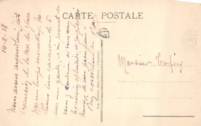 Chamonix — Mont Blanc — Morze lodowe — wydawca Aug. Couttet, nr 233 — Rewers