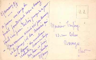 Chamonix i Mont-Blanc — widok panoramiczny z lodowcami — wydawca J.J. nr 7792 — Rewers