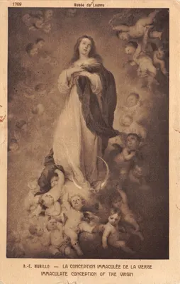 La Conception Immaculée de la Vierge — tableau de B.-E. Murillo — Musée du Louvre — éditeur Brauz & Cie, Paris, n° 1709