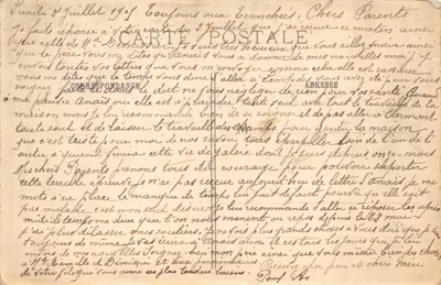 Église Saint-Jean-des-Vignes — après le bombardement — éditeur J. Courcier, 8 Rue Simon-le-Franc, Paris — Verso