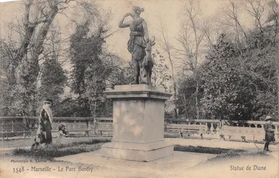 Statue de Diane — Parc Borély — Phototypie E. Lacour Marseille n°3548