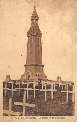 N.-D. de Lorette — Le Phare et le Cimetière — éditeur Fauchois, Béthune