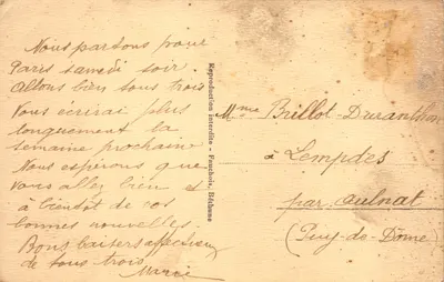 N.-D. de Lorette — Le Phare et le Cimetière — éditeur Fauchois, Béthune — Verso