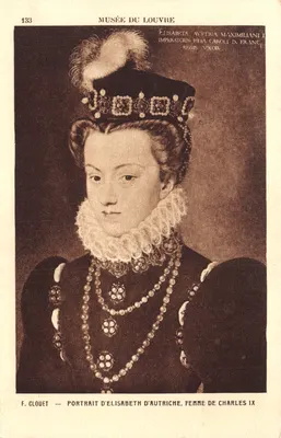 Portrait d'Élisabeth d'Autriche — femme de Charles IX — Musée du Louvre — F. Clouet — n° 133