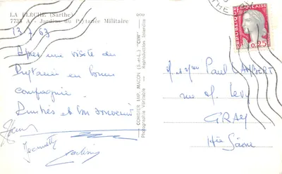 La Flèche (Sarthe) — Jardins du Prytanée Militaire — COMBIER IMP. MACON — Verso
