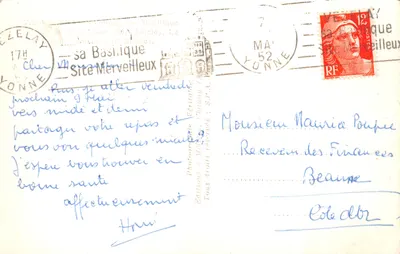 Basilique de la Madeleine — intérieur gothique — éditeur Mallié — 뒷면