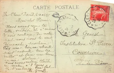 Dijon — Église Notre-Dame, rangée de fausses gargouilles décorant la façade — éditeur M. D. n° 123 — Verso