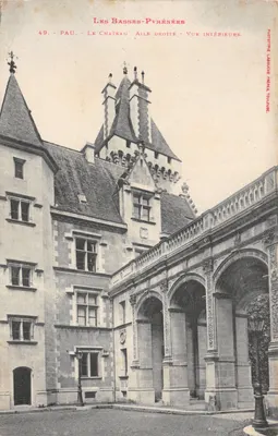 Pau — Le Château, Aile Droite — Vue Intérieure — Phototypie Laroche Frères Toulouse