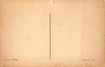 Côte de Nice — vue nocturne avec falaise et vagues — éditeur A.D.I.A. Nice, n° 1229 bis — 뒷면