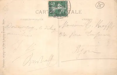 Montbéliard — Statue du Colonel Denfert-Rochereau — C.L.B. n°799 — Verso